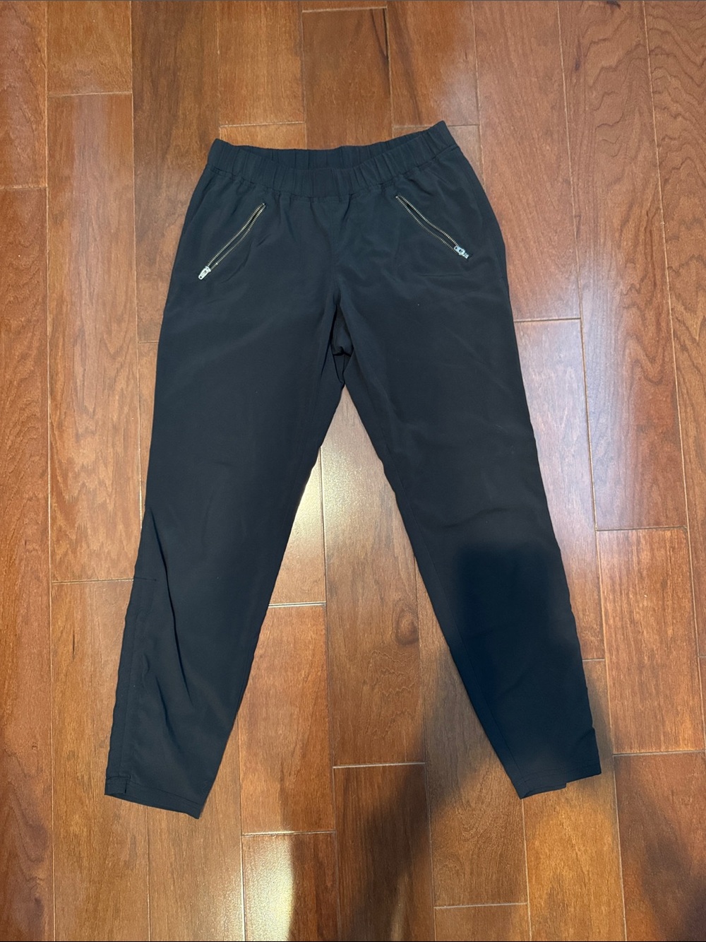Men's Black Stretch Jogger Pants with Zip Pockets size 4